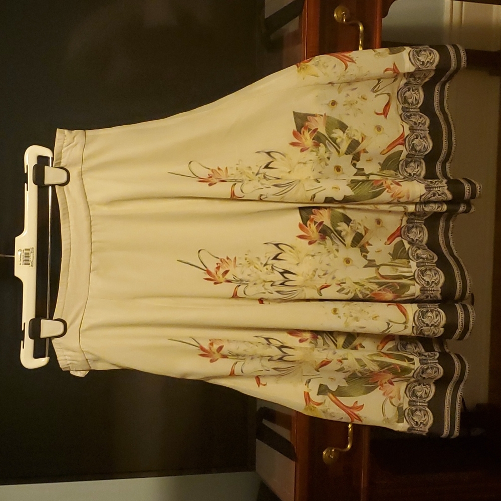 Eggshell Floral Petite Medium Skirt by Soft Surroundings